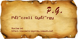 Péczeli György névjegykártya