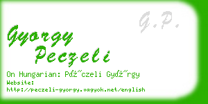 gyorgy peczeli business card